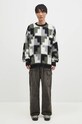 Πουλόβερ από μείγμα μοχέρ Marcelo Burlon AOP Damier Cross Knit Crew CMHE036F24KNI001066E γκρί