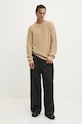 Хлопковый свитер Hugo Blue 50518744 бежевый AW24