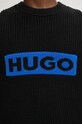 Hugo Blue pulover de bumbac 50525363 negru