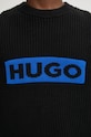 Bavlněný svetr Hugo Blue 50525363 černá