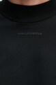 Bavlněné tričko s dlouhým rukávem Karl Lagerfeld 544200.755001 černá
