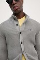 Aeronautica Militare cardigan din bumbac gri MA1454L409