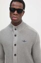 Aeronautica Militare cardigan din bumbac MA1454L409 gri