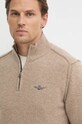 Aeronautica Militare pulover de lana bej MA1517L417