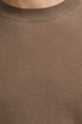 Sisley sweter wełniany 11BAS100Y brązowy