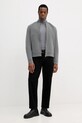 Sisley sweter wełniany 11BAS200A szary AW25