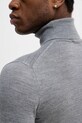 Sisley sweter wełniany 11BAS200A szary