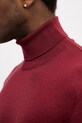 Sisley sweter wełniany 11BAS200A bordowy