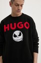 Одяг Бавовняний светр HUGO 50528298 чорний
