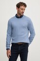 Sveter Calvin Klein okrúhly modrá K10K113410