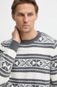 Guess sweter z domieszką wełny EZEKIEL szary M4BR20.Z3HE2