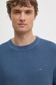Tommy Hilfiger sweter bawełniany niebieski MW0MW36525