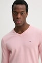 Бавовняний светр Tommy Hilfiger рожевий MW0MW14745