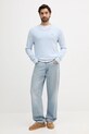 Tommy Hilfiger pulover de bumbac MW0MW14745 albastru SS25