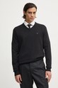 Bavlnený sveter Tommy Hilfiger čierna MW0MW14745