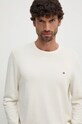 Bavlněný svetr Tommy Hilfiger béžová MW0MW14748