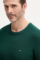 Bombažen pulover Tommy Hilfiger zelena MW0MW36347