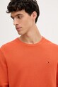 Βαμβακερό πουλόβερ Tommy Hilfiger πορτοκαλί MW0MW36347