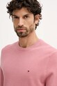 Pamučni pulover Tommy Hilfiger roza MW0MW36347