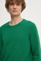 Бавовняний светр Tommy Hilfiger зелений MW0MW36347
