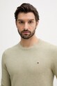 Tommy Hilfiger pulover de bumbac verde MW0MW36347