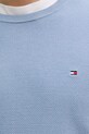 Tommy Hilfiger pulover de bumbac MW0MW36347 albastru