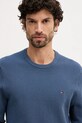Pamučni pulover Tommy Hilfiger plava MW0MW36347