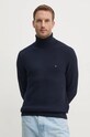 Βαμβακερό πουλόβερ Tommy Hilfiger βαμβάκι σκούρο μπλε MW0MW36526