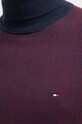 Bavlněný svetr Tommy Hilfiger MW0MW37023 burgundské