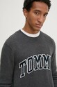 Светр з домішкою вовни Tommy Jeans сірий DM0DM19439