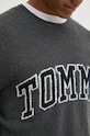 Tommy Jeans sweter z domieszką wełny DM0DM19439 szary
