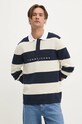 Бавовняний светр Tommy Jeans бавовна темно-синій DM0DM19443