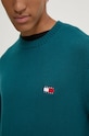 Tommy Jeans pulover din amestec de lana DM0DM20706 turcoaz