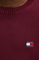 Sveter s prímesou vlny Tommy Jeans DM0DM20706 burgundské