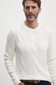 Lindbergh sweter bawełniany beżowy 30.805015.OFF.WHITE