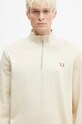 Fred Perry cotton sweatshirt Half Zip Sweatshirt beige M3574.W69