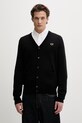 Fred Perry kardigan z wełną Classic Cardigan cienka czarny K9551.198