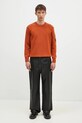 Вовняний светр C.P. Company Lambswool GRS Crew Neck Kinit 17CMKN047A110149A помаранчевий