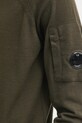 C.P. Company sweter wełniany Extra Fine Merino Wool Half Zipped Knit 17CMKN193A005528A zielony