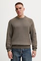 Μάλλινο πουλόβερ C.P. Company Knitwear Crew Neck In Re-Wool άλλο καφέ 17CMKN228A006595A