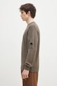 Vlněný svetr C.P. Company Knitwear Crew Neck In Re-Wool 17CMKN228A006595A hnědá AW24