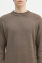 Vlněný svetr C.P. Company Knitwear Crew Neck In Re-Wool 17CMKN228A006595A hnědá