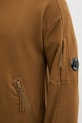 C.P. Company felpa in cotone Diagonal Raised Fleece Half Zipped Sweatshirt 17CMSS027A005086W marrone
