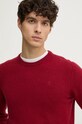 Hackett London sweter wełniany bordowy HM703237