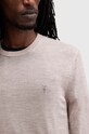 Вовняний светр AllSaints MODE M002KZ бежевий SS25