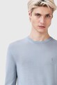 AllSaints sweter wełniany MODE M002KZ niebieski SS25