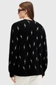 Odzież AllSaints kardigan z wełną ZAP M018KB czarny