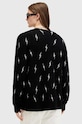Odzież AllSaints kardigan z wełną ZAP M018KB czarny
