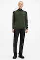 AllSaints sweter wełniany KILBURN ZIP FUNNEL M082KB zielony