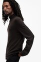 Îmbrăcăminte AllSaints pulover de lana KILBURN ZIP FUNNEL M082KB maro